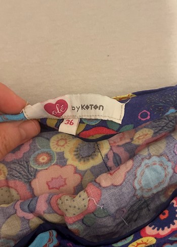 Koton Çiçek Desenli Renkli Fırfırlı Mini Etek