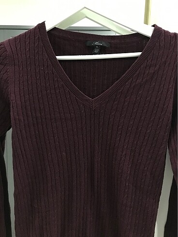 xs Beden bordo Renk Mavi Jeans Triko