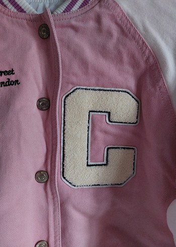 Zara Zara Kids, Pembe Kız Çocuk Düğmeli Bomber Ceket