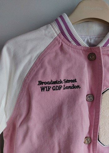 8 Yaş Beden Zara Kids, Pembe Kız Çocuk Düğmeli Bomber Ceket