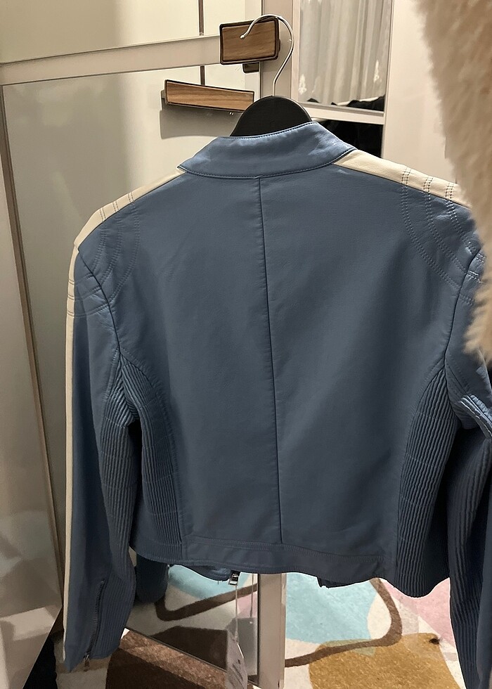 Bershka deri ceket - Görsel 3