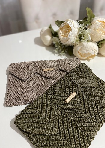 Örgü Kadın El Çantası - Haki - Görsel 2