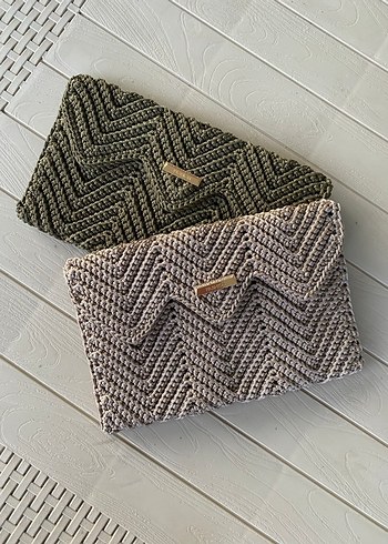 Örgü portföy çanta - Görsel 2