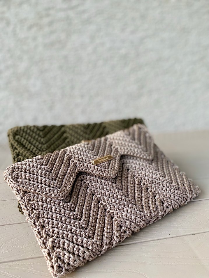 Örgü portföy çanta - Görsel 3