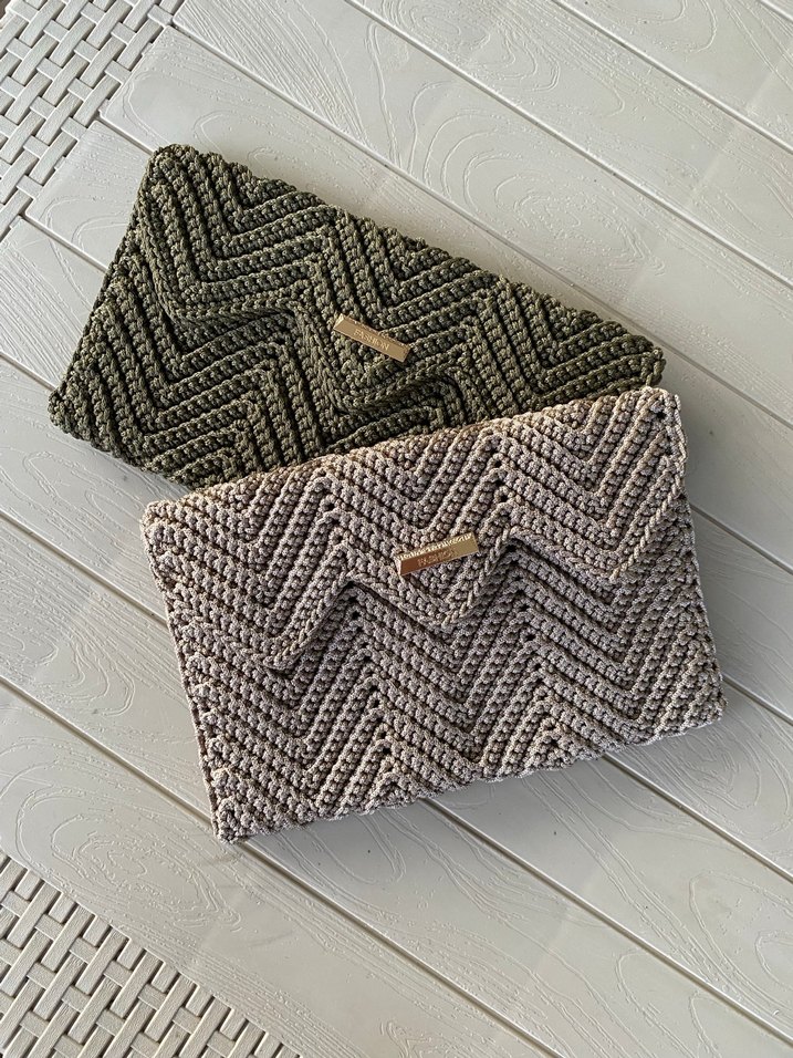 Örgü portföy çanta - Görsel 2