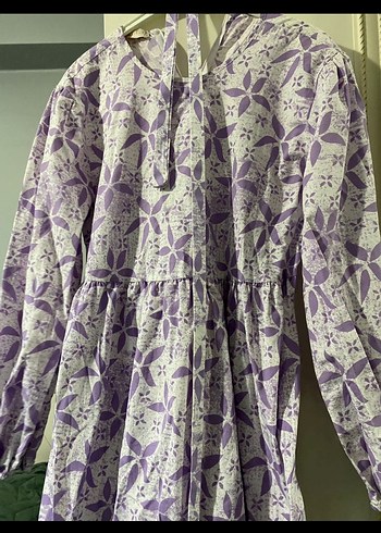 Mor Piliseli Uzun Bohem Elbise - Görsel 2