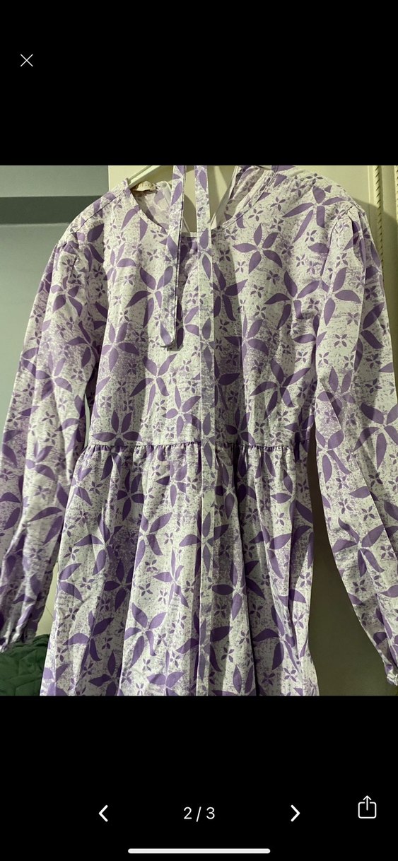 Mor Piliseli Uzun Bohem Elbise - Görsel 2