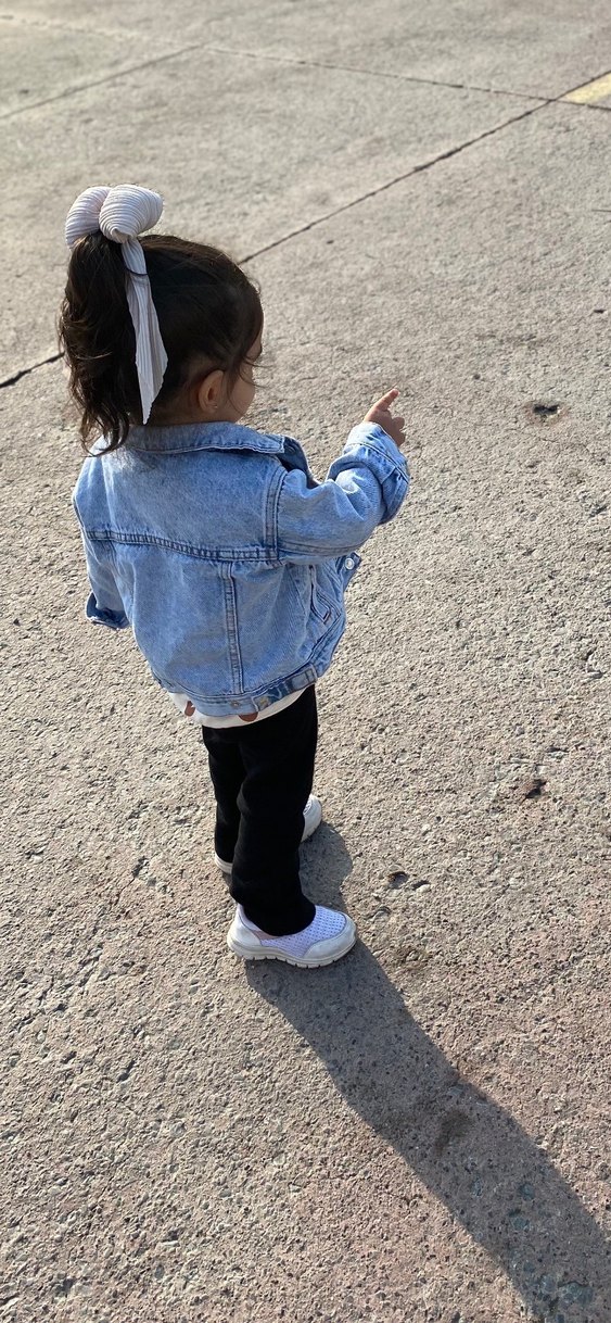 Kız Çocuk Mavi Denim Ceket - Görsel 2