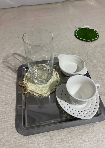 Bohem Tarzı Renkli El Örgüsü Bardak Altlıkları - Görsel 3