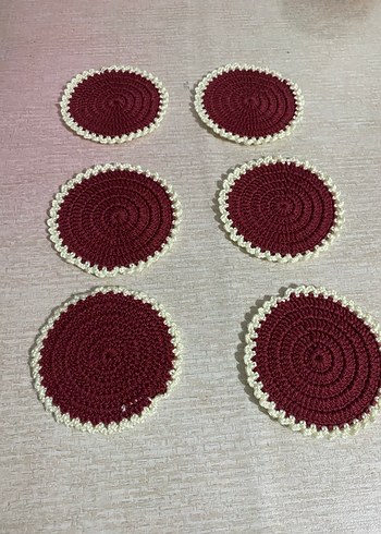 Bohem Tarzı Renkli El Örgüsü Bardak Altlıkları - Görsel 6