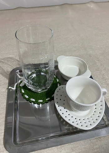 Bohem Tarzı Renkli El Örgüsü Bardak Altlıkları - Görsel 4