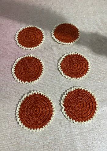 Bohem Tarzı Renkli El Örgüsü Bardak Altlıkları - Görsel 7