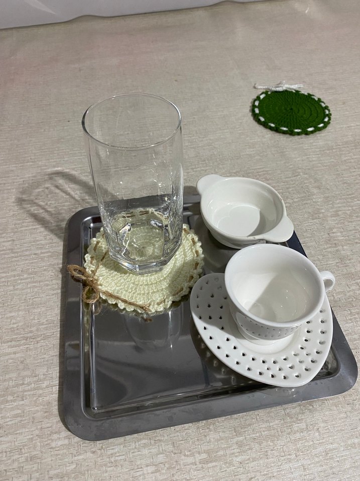 Bohem Tarzı Renkli El Örgüsü Bardak Altlıkları - Görsel 3