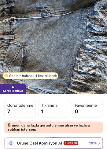 s Beden Püsküllü Bohem Gri Mavi Mini Denim Şort