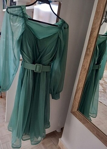 Diğer Midi boy kemerli elbise