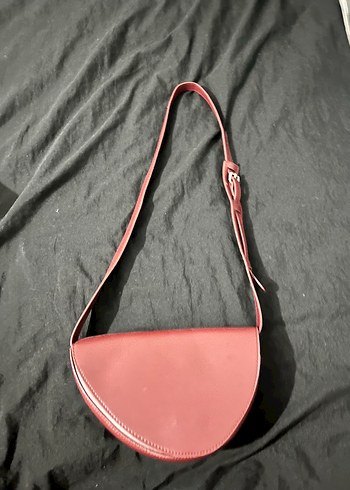 Beden Bordo Deri Tokalı Minimalist Kadın Çanta