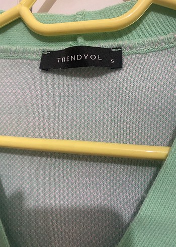 Yeşil V Yaka Örgü Salaş Hırka - Görsel 2