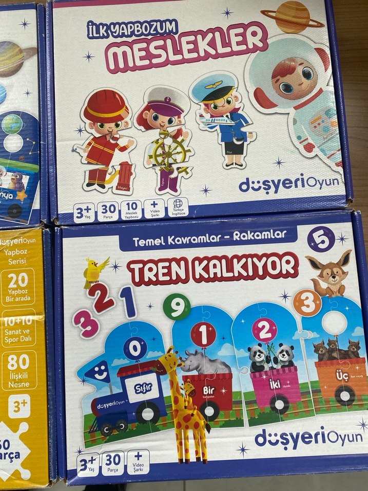 Çocuklar için Renkli Eğitim Yapboz Seti - Görsel 4