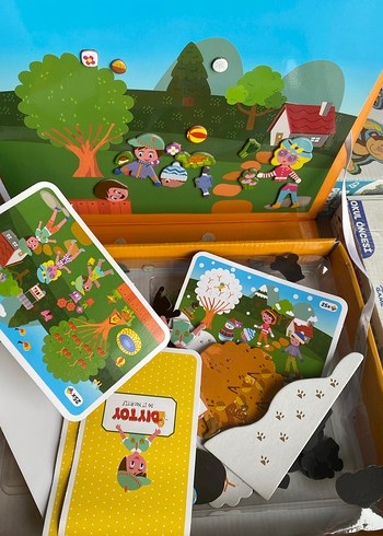 Çocuklar İçin Renkli Hayvan ve Mevsimler Puzzle Seti - Görsel 2