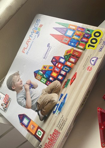 Playmags Renkli Manyetik Yapı Blokları ve Harf Kartları - Görsel 4