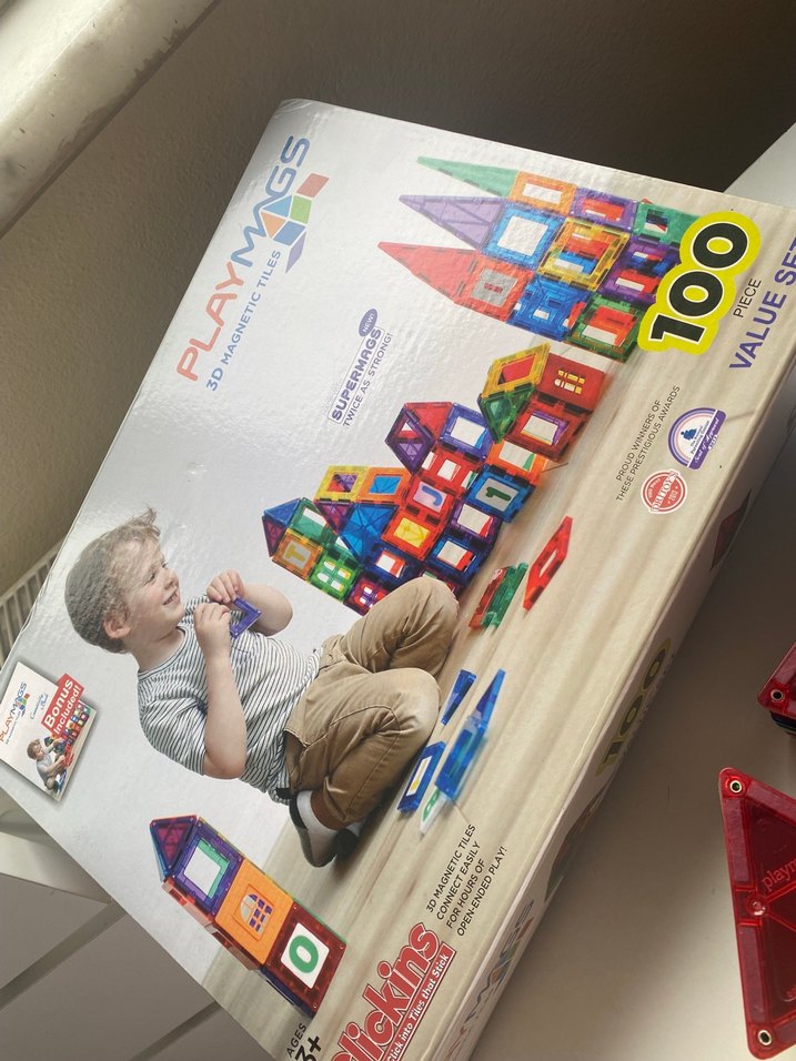 Playmags Renkli Manyetik Yapı Blokları ve Harf Kartları - Görsel 4