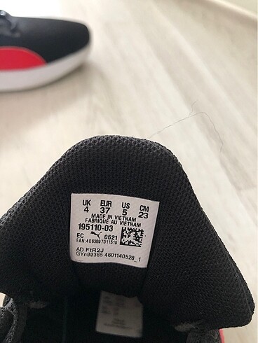 37 Beden siyah Renk Puma Unisex Ayakkabı