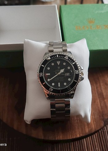 Rolex Siyah Celik Spor Saat
