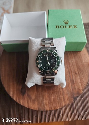 Rolex Siyah Yesil Metal Saat