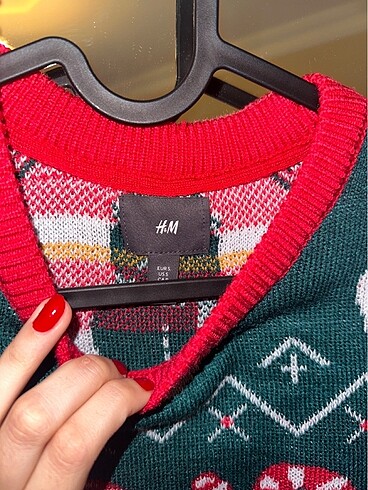 s Beden yeşil Renk H&M yılbaşı kazağı