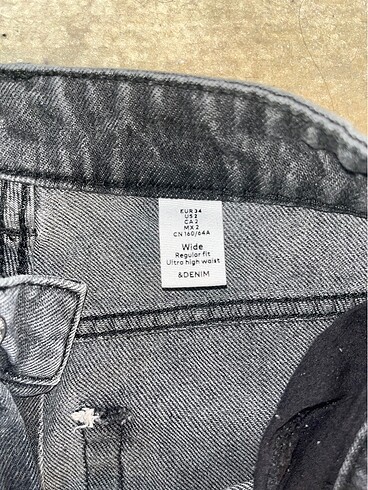 H&M H&M Koyu gri kot pantalon
