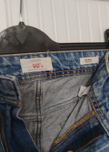 Kadın Mavi Denim Normal Boy Jean - Görsel 3