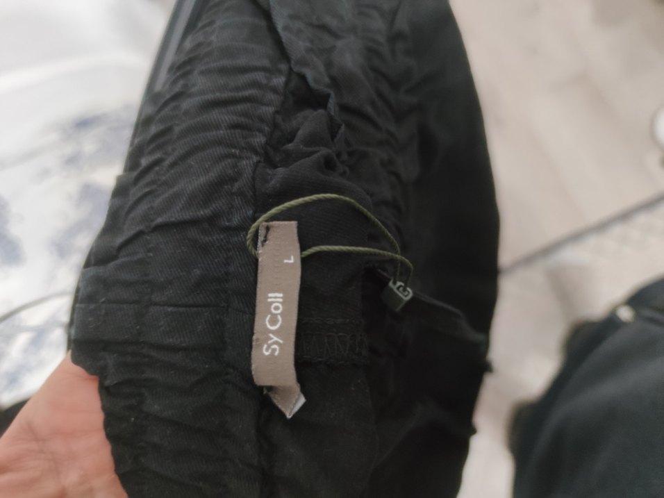 Siyah Keten Salaş Kadın Pantolon L Beden - Görsel 4