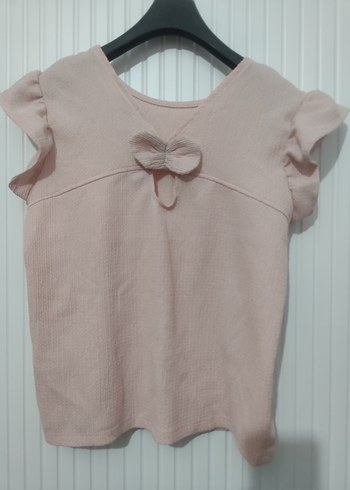 Pembe Kolsuz Fırfırlı Bluz - Görsel 3