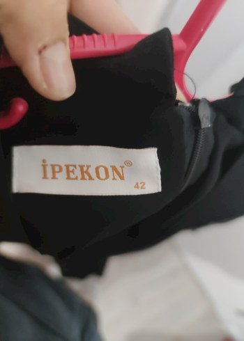 Siyah Uzun Kollu Kemerli Uzun Elbise 42 beden - Görsel 6