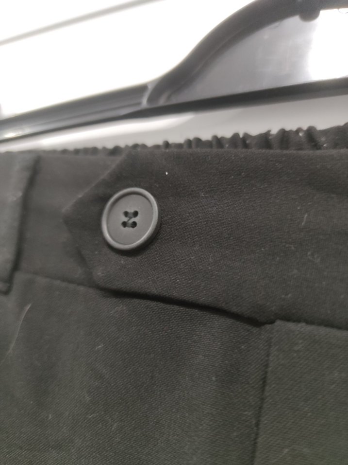 Siyah Kemerli Midi Beli Lastikli Pantolon - Görsel 3