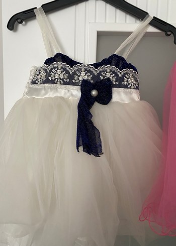 2'li Kız Bebek Abiye Elbise Seti - 1~2 Yaş - Görsel 3