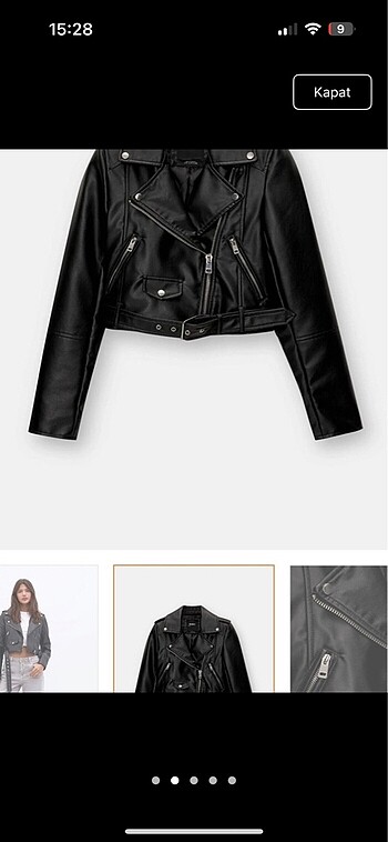 Pull&Bear siyah deri ceket