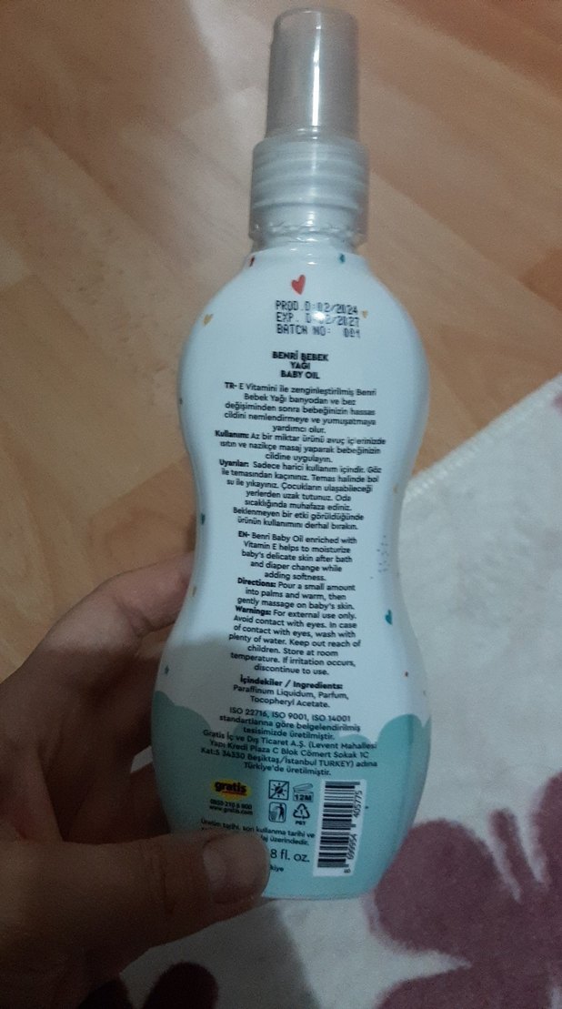 Benri Bebek Yağı Mavi Pastel Şişe - Görsel 2