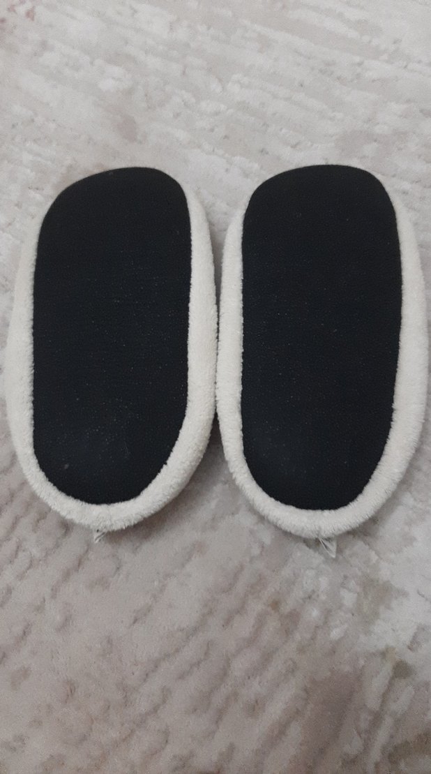 Kız Çocuk Beyaz Kürk Detaylı Ev Terliği - Görsel 2