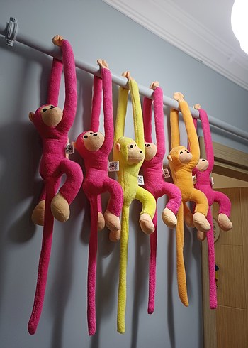 Renkli Uzun Kollu Peluş Maymunlar - Görsel 2