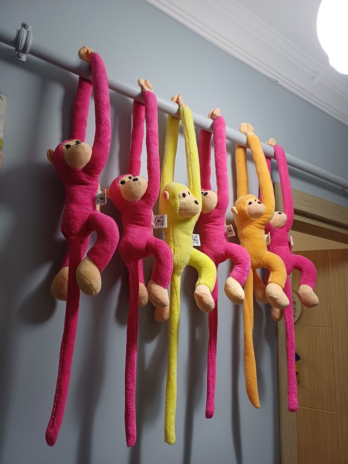 Renkli Uzun Kollu Peluş Maymunlar - Görsel 2