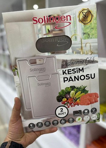 Solingen Paslanmaz Çelik Kesim Panosu 2'li - Görsel 2