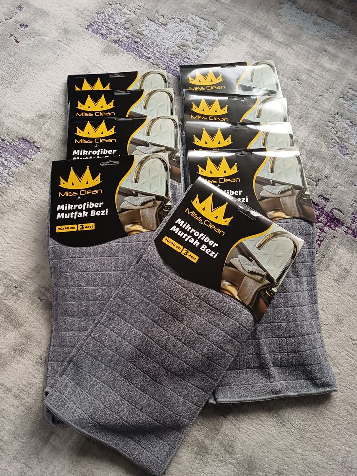 Mikrofiber Gri Mutfak Havlusu - Görsel 3