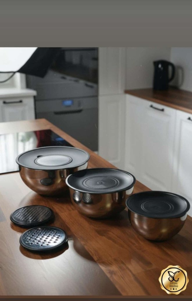 Solingen & 9 Parça 304 Çelik Çırpma  ve saklama Kapları - Görsel 4