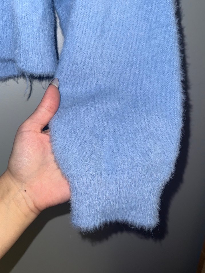 Mavi Triko Kadın Kazak - Görsel 3