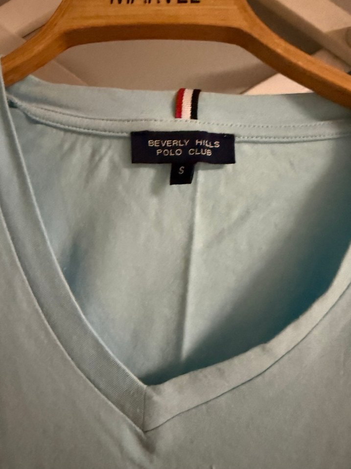 Turkuaz V Yaka Polo Kadın Tişört - Görsel 4