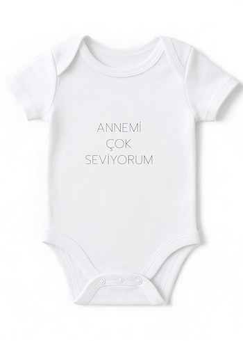 Beyaz Pamuklu Kısa Kollu Bebek Body - Görsel 4