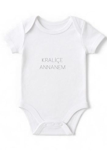 Beyaz Pamuklu Kısa Kollu Bebek Body - Görsel 7