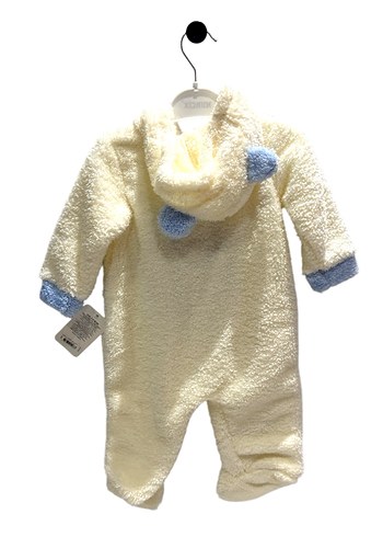 Bebek Erkek Peluş Tulum Beyaz - Görsel 2