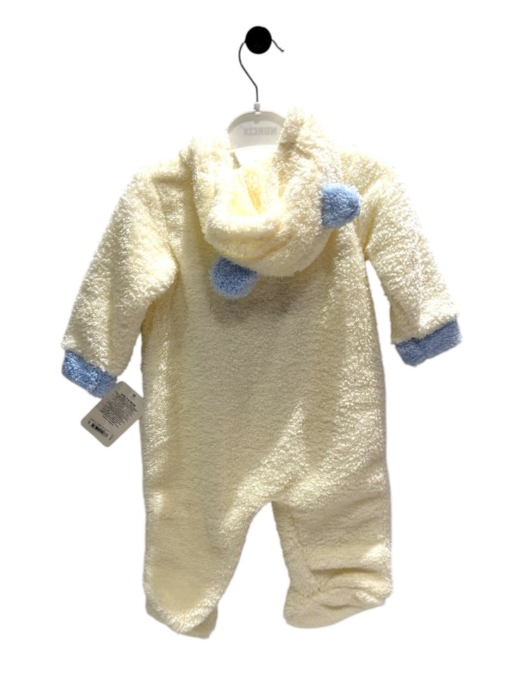 Bebek Erkek Peluş Tulum Beyaz - Görsel 2